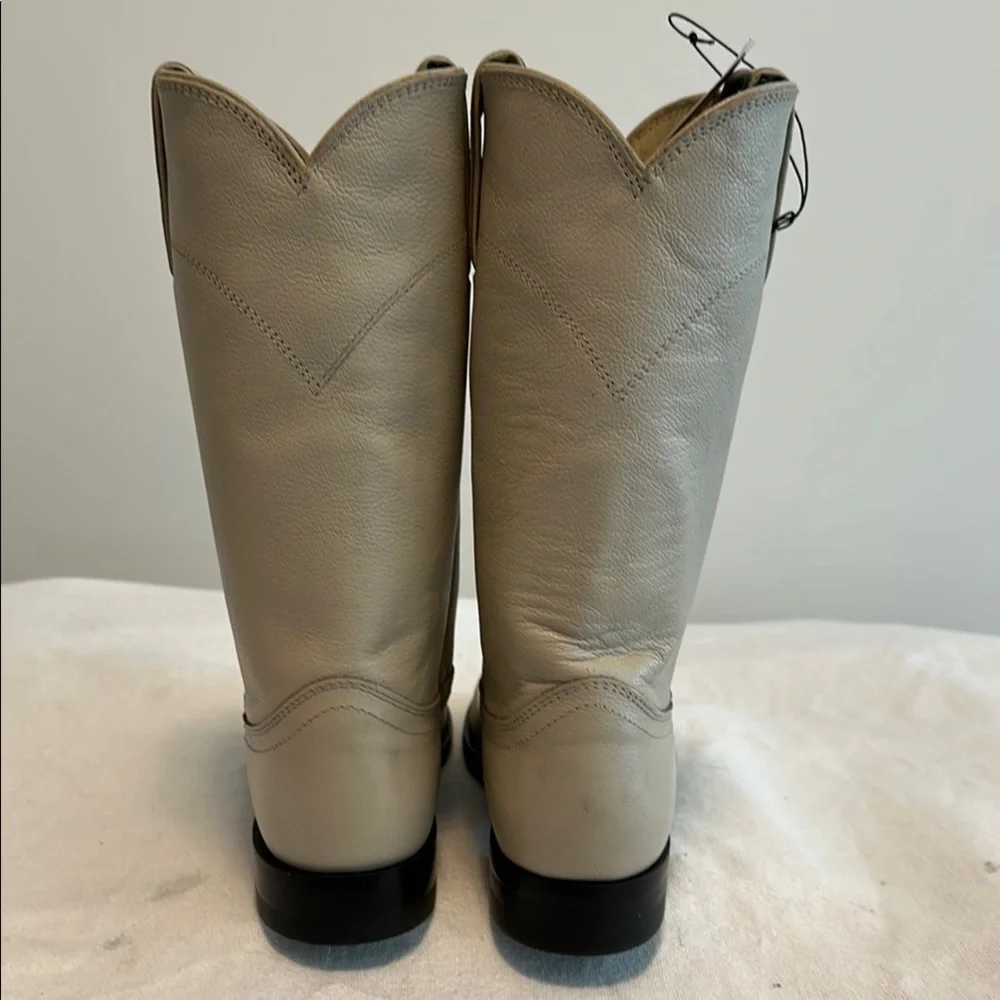 JUSTIN LEATHER COWBOY BOOTS. Womens US 5.5 B - Picture 4 of 6